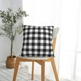 thumbnail image 5 of Honeii Black White Plaid Print Throw Pillow, Square Decorative Pillow Forms Soft Fluffy Plump Pillow Decorative Pillow Inserts,Couch Pillows-24"x24", 5 of 7