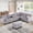 Light Gray, variant on Alexent Sectional Sofa, 2 Seater Modular Sofa with USB Charging Corner Table , for Living Room, Office, Apartment, Blue