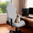thumbnail image 4 of FUIALDOLG Polka Dot Gaming Chair Covers 4 Piece Elastic Non-slip Office Chair Seat Covers White Computer Rolling Chair Seat Slipcover Removable Stain Resistant Chair Seat Cover, 4 of 9