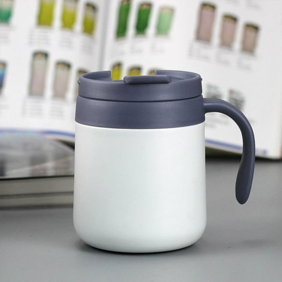 Vestitly Glass&Bottle Coffee Mug With Handle 12oz Insulated Stainless Coffee Travel Mug Double Wall Vacuum Reusable Coffee Cup With Lid