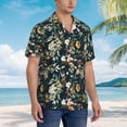 thumbnail image 5 of Balery Watercolor Floral Print Men's Hawaiian Shirts Short Sleeve Beach Shirt Relaxed Fit Vacation Button Down Shirts-X-Large, 5 of 9