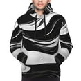 thumbnail image 4 of Hoodies for Men - Abstract Black White Swirls Long Sleeve Comfrt Men'S Fashion Hoodies & Sweatshirts, Sweatshirts for Men Hoodies Pullover Clothing Clothes with Pouch, 4 of 7