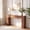 Brown, variant on 63.15" Farmhouse Console Table with Scalloped Wave Apron, Extra Long Narrow Entryway Sofa Table with Waterfall Side Panels for Hallway, Foyer, Gray