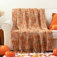 thumbnail image 1 of Battilo Orange Throw Blanket for Couch,Decorative Fall Blanket, Halloween Throws for Home Decor, 1 of 6
