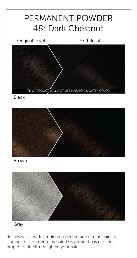 [ 6 PACK ] BIGEN - Permanent Powder Hair Color [ DARK CHESTNUT #48 ] 0.21 Oz. * BEAUTY TALK LA *