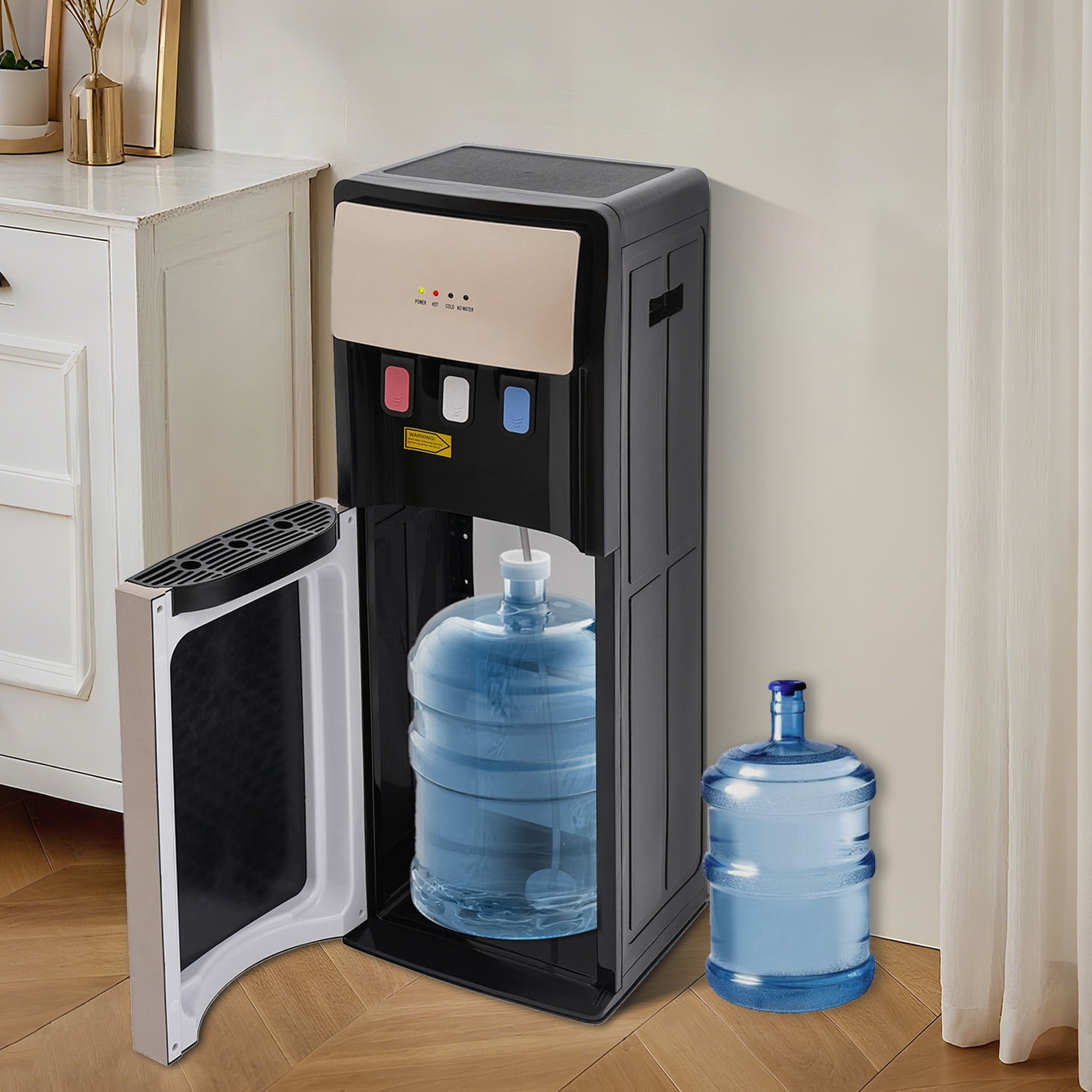 Bottom Loading Water Cooler Dispenser, 500W Hot & Cold Water Floor Standing 12.2*11.61*36.41inch for Both Home and Commercial Places
