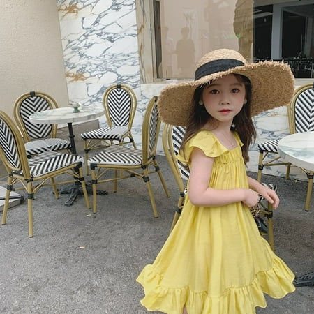

Greyghost YE-Children s Sweetly Flying Sleeve Dresses Summer Holiday Style Fashion And Beautiful Princess Dresses