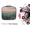 thumbnail image 6 of FORMRS Travel Makeup Bag Large Capacity Train Case Cosmetic Organizer with Adjustable Dividers, Mountains at Dawn, 6 of 8