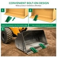 thumbnail image 6 of Mescukay 2PCS Tractor Bucket Protector Ski Edge Protector, Heavy Duty Steel Bucket Attachment for Snow Leaves Removal, Spreading Gravel, with L-Shape Wrench Attachment, 6 of 8