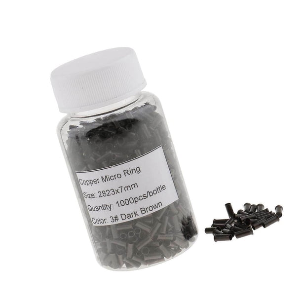 Copper Micro Rings 1000 Pieces Copper Micro Ring Links Extension Lined Beads Crimp Tubes ...