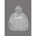 thumbnail image 3 of Estampado De I LOVE MY HOT GIRLFRIEND, Sudadera Con Capucha Informal Suelta Para Hombre, Sudadera Con Cordón Y Bolsillo De Canguro, 3 of 4