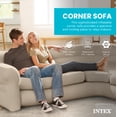 thumbnail image 2 of Intex Inflatable Corner Living Room Air Mattress Sectional Sofa, Beige, 2 of 6