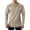 Khaki, variant on Men Long Sleeve Raglan Notch Henley T Shirt Two Button Placket Curved Hem Soft Cotton Blend Regular Fit Wrinkle Resistant Everyday Base Layer Tee Black M