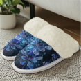 thumbnail image 4 of Chririnla Trippy Dragonfly Print Fuzzy Slippers for Women Indoor Novelty Home Shoes with Anti-Skid Sole Plush Slippers for Winter Home, 4 of 7