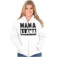 thumbnail image 3 of Funny Mama Llama Mothers Day Pun Zip Hoodie Sweatshirt Women Brisco Brands S, 3 of 6