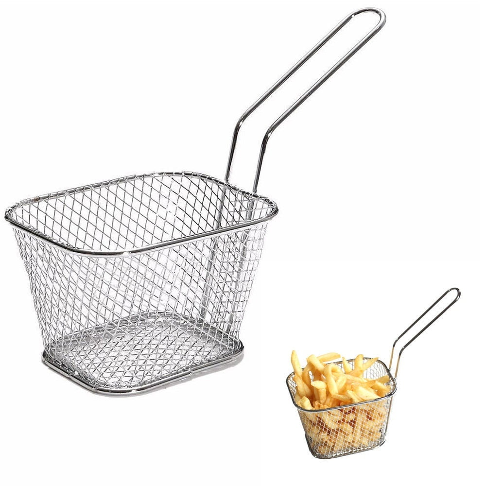 Kitchen Stainless Steel Chef Basket Mini Fry Baskets Fryer Cooking