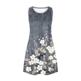 thumbnail image 6 of Bnwani Women's Dresses,Summer Dresses,Crew Neck,Sleeveless,Relaxed Fit,Printed,Gray,M, 6 of 9
