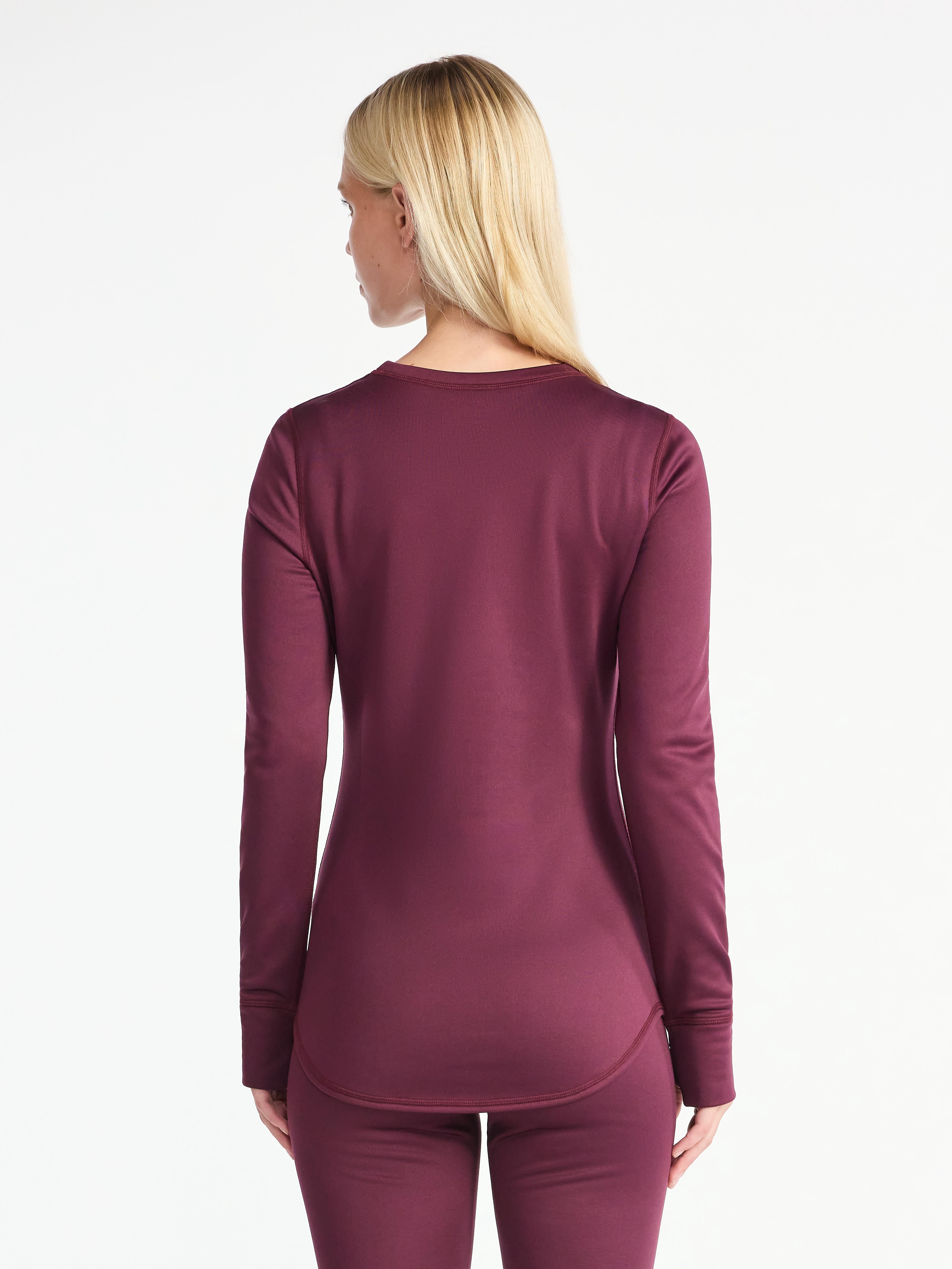 ClimateRight by Cuddl Duds Women's Thermal Guard Base Layer Crew Neck Top, Sizes XS to 4X