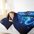 thumbnail image 4 of Manfei Neon Gamepad Bedding Comforter Set 2pcs for Boys, Teens Gamer Twin Comforter Sets, Black Blue Stereoscopic Cubes Bedding Set, Lightweight Room Decor, 4 of 8