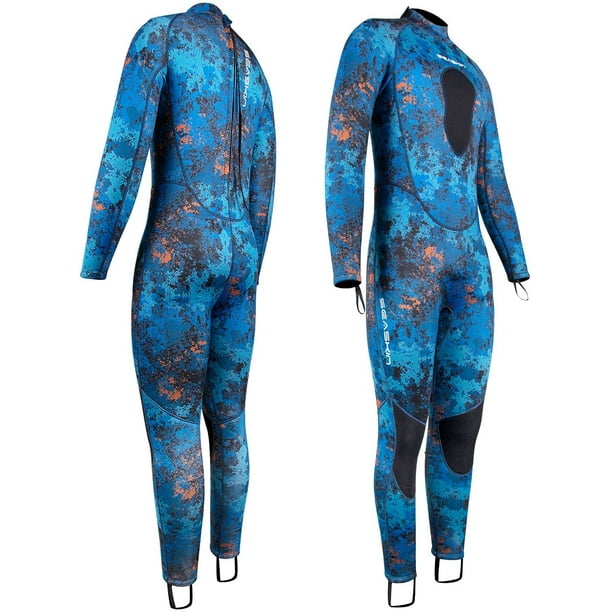 Spearfishing Wetsuits for Mens, 1.5mm Neoprene Camo Full Body One