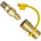 thumbnail image 1 of Brass 3/8" Propane/Natural Gas Quick Connect Fitting for BBQ Grill Hose & Regulator (Gold, 1-Piece), 1 of 5