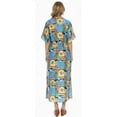 thumbnail image 2 of HAPPY BAY Women's Summer Loungewear Loose Slit Dress Caftan Long Boho Night Shirts 2X-3X Teal_AC418, 2 of 3