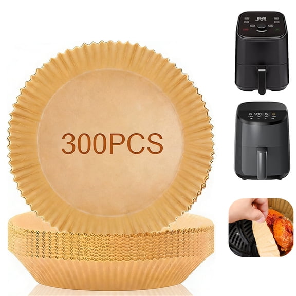 300PCS Small Disposable Air Fryer Liners for 2 to 5QT Airfryer, Round Air Fryer Parchment Paper Liners, Compatible with Ninja AF101 4 QT, CHEFMAN 2 QT, Cosori 2.1QT, Dash 2.6 Quart & More