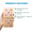 thumbnail image 6 of GSE Games & Sports Expert 7"x3.5" 28 Pieces Multi-Color Dots Giant Wooden Dominoes Game Set with Carry Bag. Family Dominoes Game Set for Outdoor Lawn Yard Games (Meidum), 6 of 8