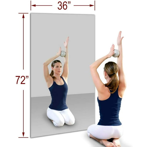 Gym Mirror Kit 36"x72" MiraSafe Glass Impact Resistant
