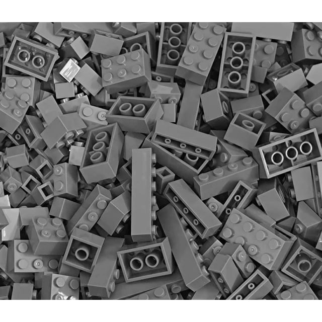120Pcs Building Blocks Bulk Lot Pack Sorted By Color Bricks Block Plate Toys Small Particles Bulk Compatible Legoeds DIY Kit,Dark gray,125g-bag