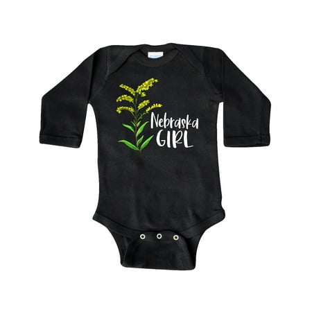 

Inktastic Nebraska Girl Goldenrod Flower Gift Baby Girl Long Sleeve Bodysuit