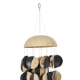 thumbnail image 4 of DecMode 17" Black Wood Jellyfish Inspired Geometric Windchime, 4 of 7