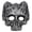 Silver, variant on Halloween Antelope Animal Skull Mask,Scary Demon Skull Mask,Resin White Skeleton Ram Horns Masks Costume