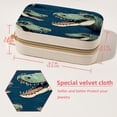 thumbnail image 5 of Crocodile Velvet Portable Travel Organizer with Removable Compartment - Gift, Earring Organizer, Storage Box, and Bracelet Holder, 5 of 7