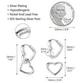 thumbnail image 5 of Lancharmed Silver Plated Earrings for Womens,Love Heart Earring 50Th Birthday Gifts for Her, 5 of 7