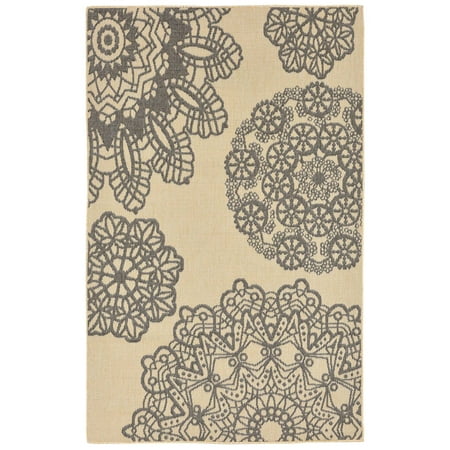 Terrace Patio Rug - Liora Manne Terrace Crochet Indoor/Outdoor Rug Grey 4'10
