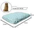 thumbnail image 2 of Abstract Geometric Pet Bed, Monochrome Pattern of Symmetric Aquatic Honeycomb Hexagons Repetition, Resistant Pad for Dogs and Cats Cushion with Removable Cover, 24" x 39", Aqua White, by Ambesonne, 2 of 4
