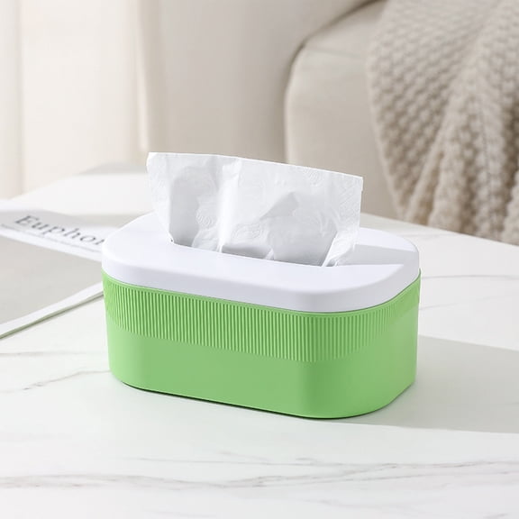Colorful Plastic Tissue Box, Portable Durable Tissue Cover Box, Multifunctional Tissue Box Holder, Large Napkin Dispenser for Kitchen Bathroom Table Decoration, Useful Storage Box, 21x13x9cm