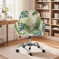 thumbnail image 2 of Xixirimido Retro Tropical Leaf Pattern Office Chair Covers Computer Stretch Accent Dining Chair Covers Swivel Desk Chair Armrest Slipcover for Mid-Back Rotating Chairs, 2 of 7