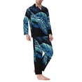 thumbnail image 2 of Sikiie Ocean Turtle Mens Pajama Set, Soft Warm Long Sleeve Sleepwear, Cozy Button-Down Pjs for Men-Small, 2 of 7