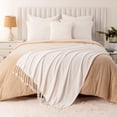 thumbnail image 3 of Battilo White Throw Blanket for Couch Chair,Soft Cozy Chenille Blankets for Home Decor,50"x60", 3 of 8
