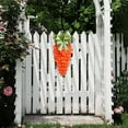 thumbnail image 4 of CxhicLuv Easter Faux Carrot Wreath with Bow, LED Lighted Spring Door Sign, Holiday Easter Decorations for Patio & Garden, Whimsical Wreath for Spring Parties & Front Door Décor, 4 of 6