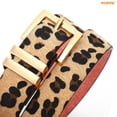 thumbnail image 5 of WHIPPY Women's Leather Belt for Jeans Dresses Pants Ladies Leopard Belts with Square Buckle, 5 of 7