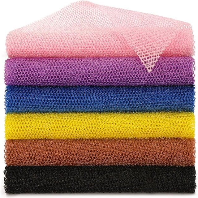 TIMIFIS Bath Towels Mesh Sponge Exfoliating Mesh Long Bath Sponge Towel Shower Mesh Bath Towels