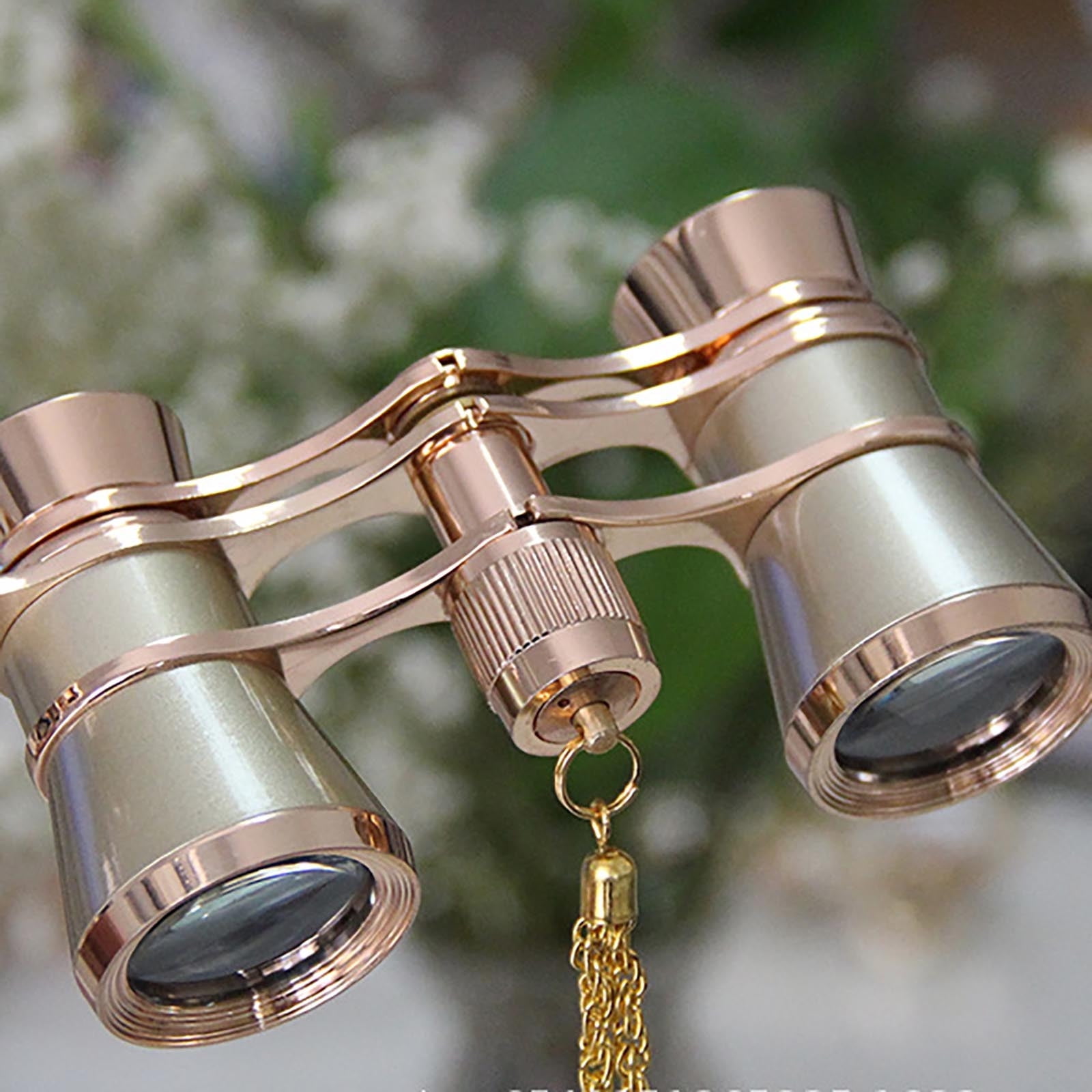 Generic Opera Glasses, Theater Binoculars with Foldable and Extendable Handle,Mini Binocular Compact Lightweight,Portable Theater Glasses for Adults Kids Women in Musical Concert