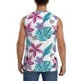 thumbnail image 4 of Kdxio Hawaiian Style for Men's Muscle T-shirt,Sleeveless for Workout Running Athletic Gym Lounge Casual, 4 of 7