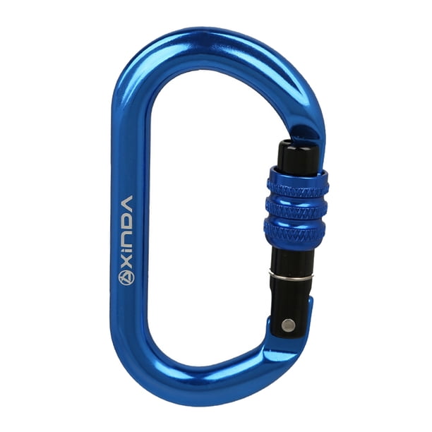 en D de aluminio de mosquetón de bloqueo automático Azul Sunnimix Mosquetón de escalada