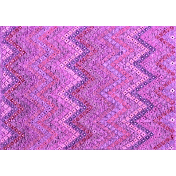 Ahgly Company Indoor Rectangle Southwestern Purple Country Area Rugs, 8' x 12'