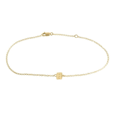 Personalized Mini Cube Anklet
