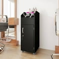 thumbnail image 2 of Costway Salon Trolley Cart Rolling Spa Beauty Storage Cart with 3 Drawers Side Tray, 2 of 10